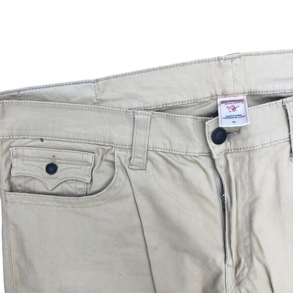 True Religion Jeans Size 40 RICKY Beige Soft Pants - Picture 5 of 7